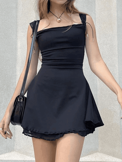 Reversible Sleeveless Black Mini Dress - AnotherChill