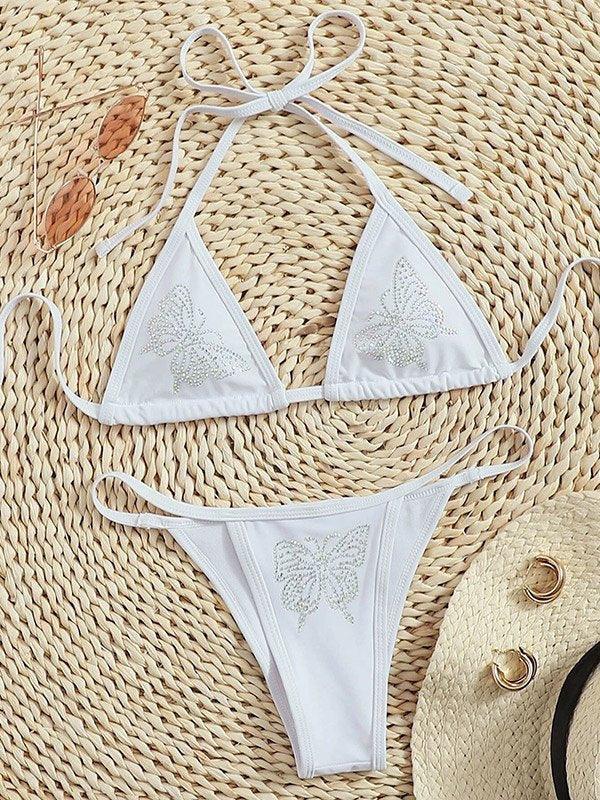 Rhinestone Butterfly Bikini Set - AnotherChill