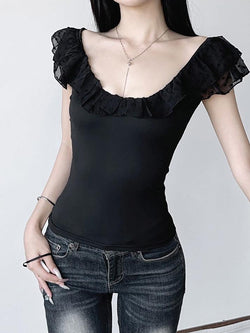 Ruffle V-Neck Flutter Sleeve Tank Top - AnotherChill