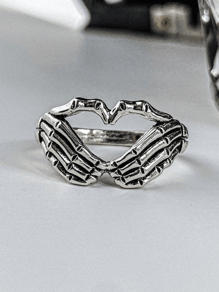 Skull Heart Pattern Ring - AnotherChill