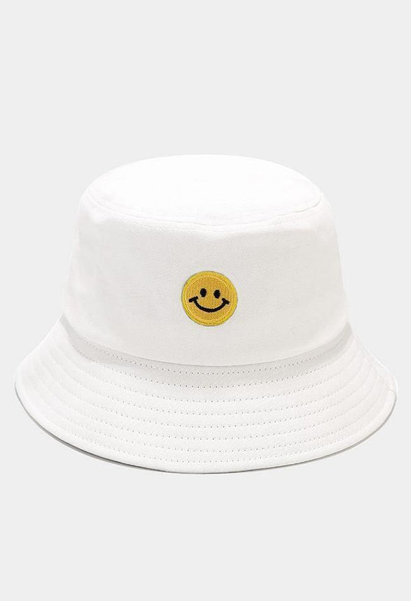 Smiley Patched Bucket Hat - AnotherChill