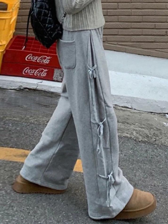 Street Side Bow Tie Sweatpants - AnotherChill