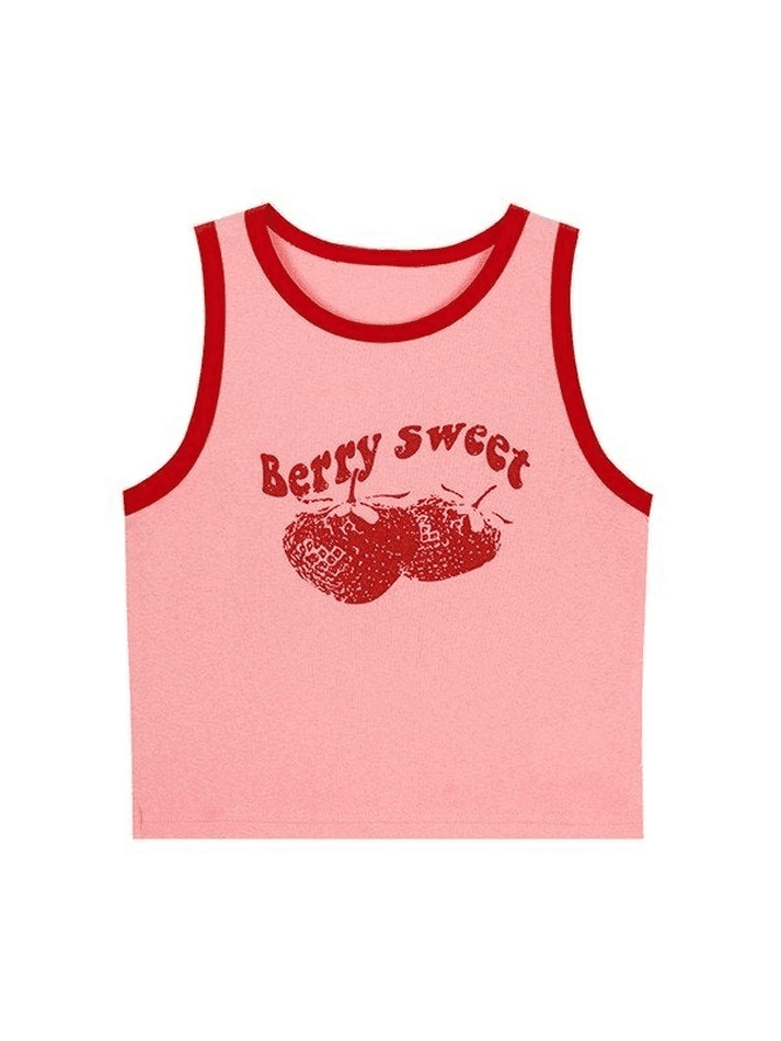 Sweet Berry Cropped Tank Top - AnotherChill