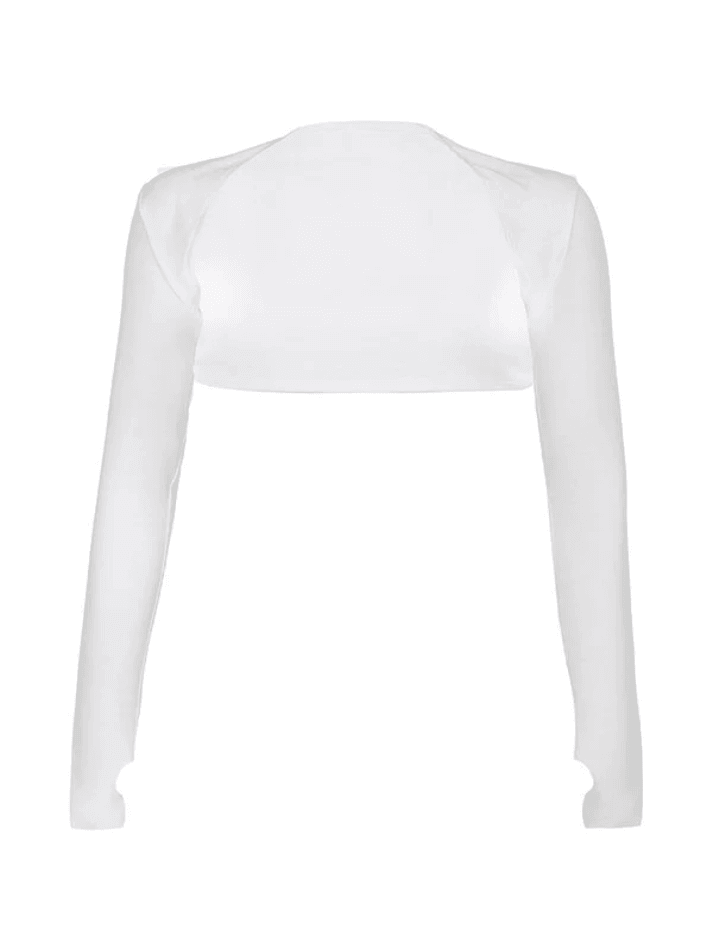 Thumb Hole Design Bolero Knit Top - AnotherChill