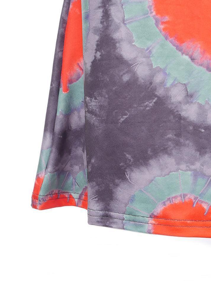 Tie-Dye Heart Wrap Midi Skirt - AnotherChill