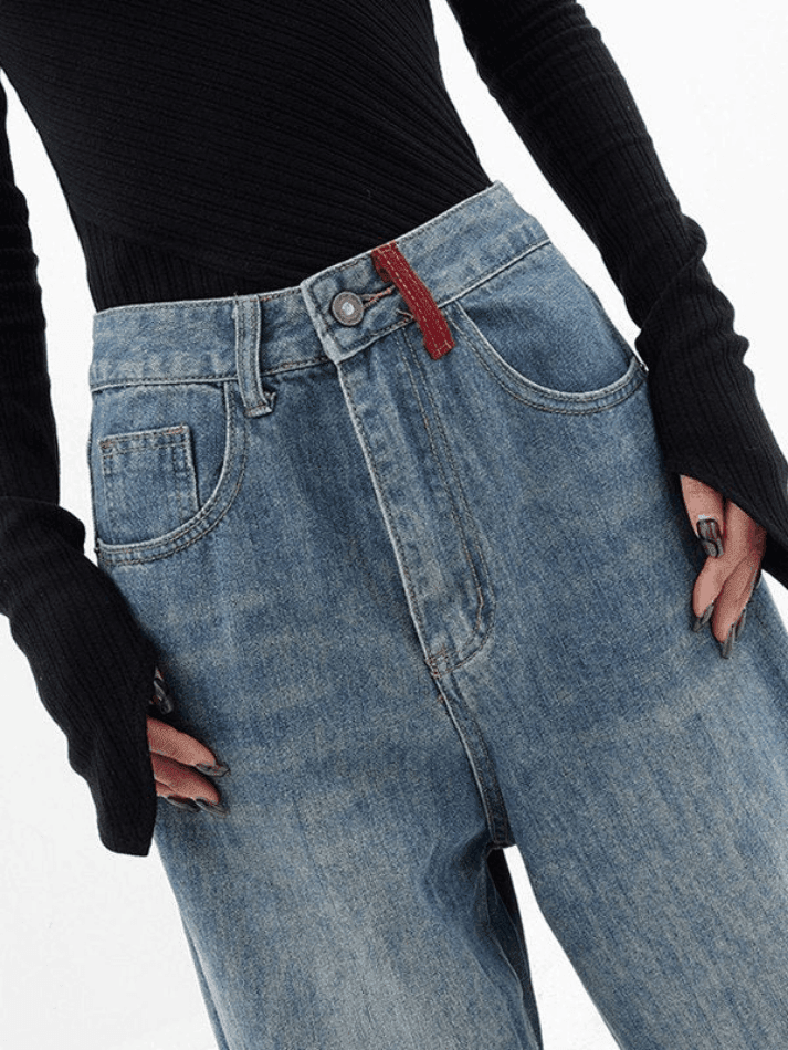 Vintage Contrast 90s Boyfriend Jeans - AnotherChill