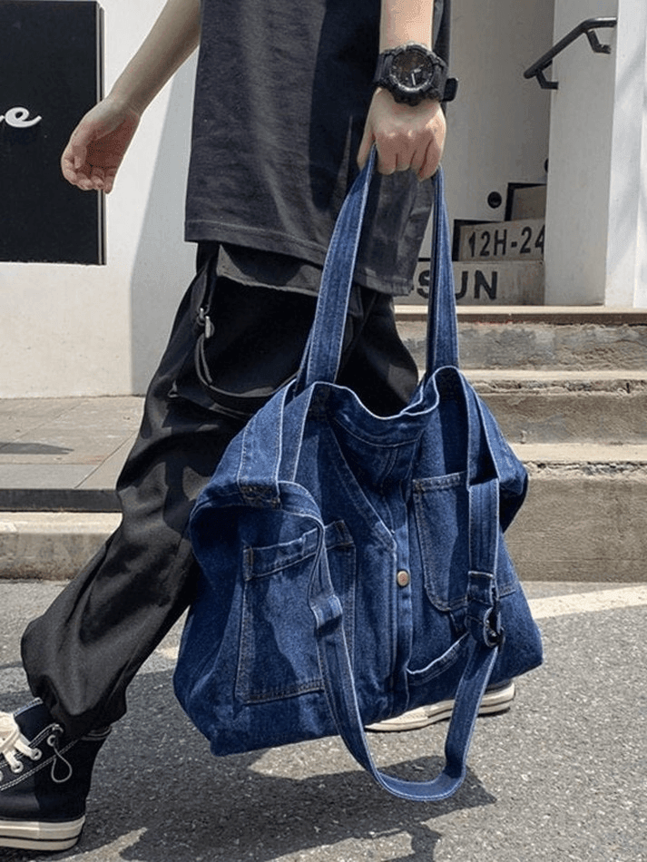 Vintage Denim Large Shopper Bag - AnotherChill