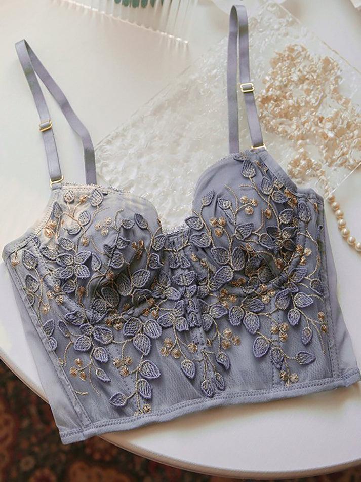 Vintage Lace Embroidery Bustier - AnotherChill