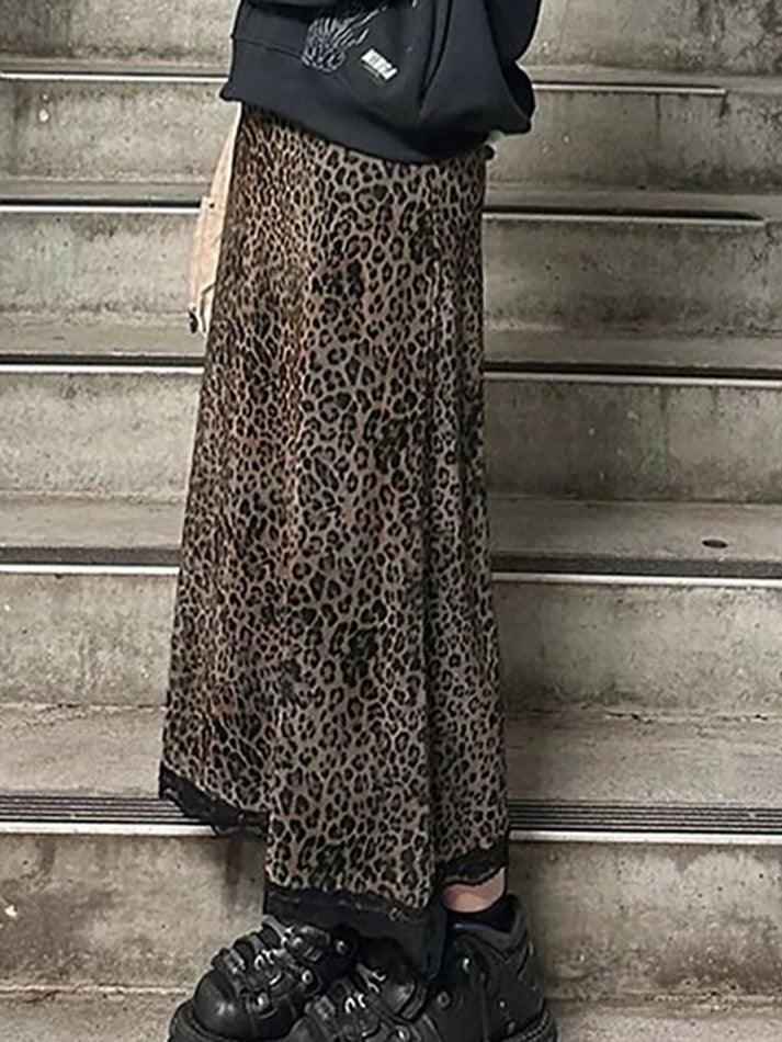 Vintage Leopard Print Lace Halter Skirt - AnotherChill