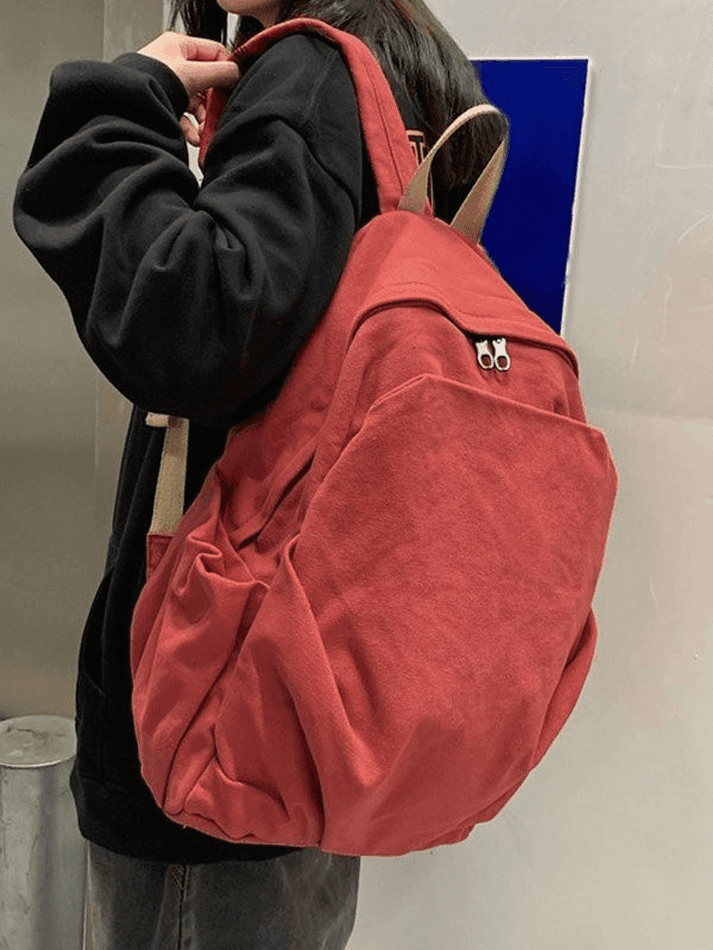 Vintage Wash College School Backpack - AnotherChill