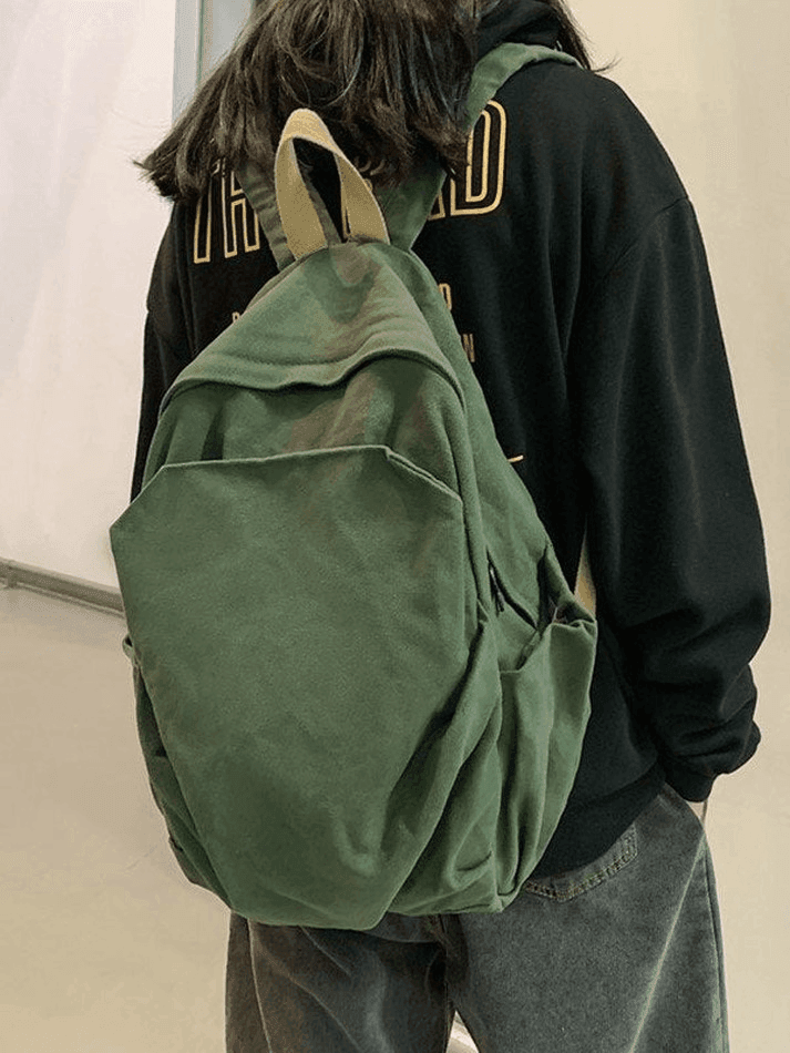 Vintage Wash College School Backpack - AnotherChill