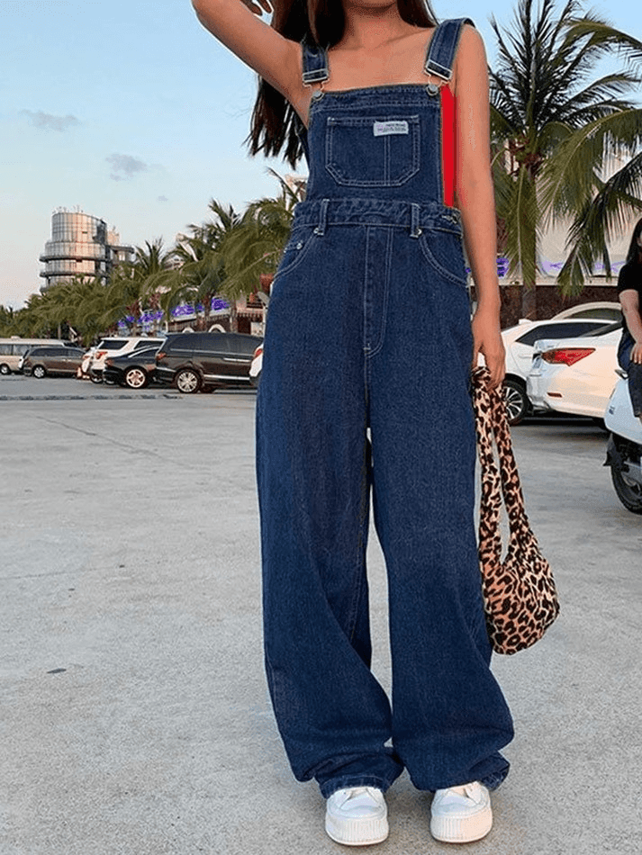 Vintage Washed Boyfriend Denim Overall - AnotherChill