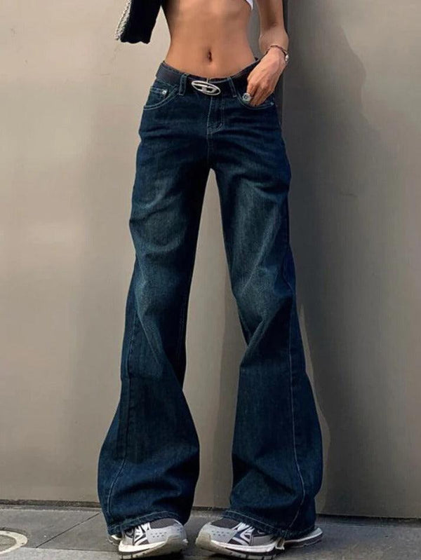 Vintage Washed Distressed Flare Jeans - AnotherChill