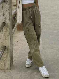 Washed Pocket Straight Leg Pants - AnotherChill