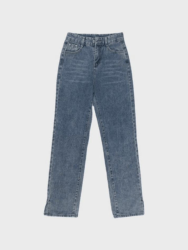 Washed Split Boyfriend Jeans - AnotherChill