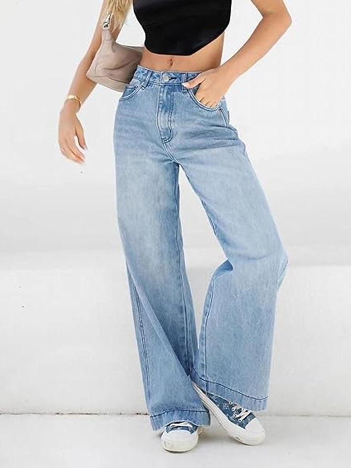 Washed Vintage Blue Versatile Boyfriend Jeans - AnotherChill