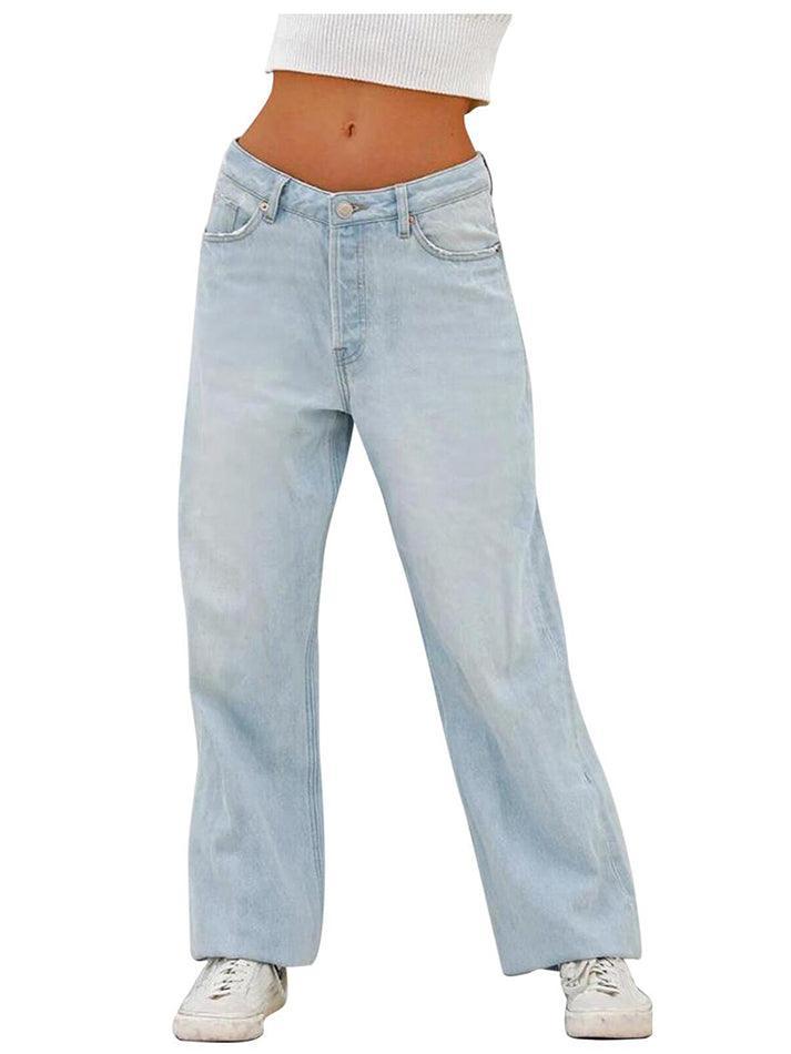 Washed Vintage Blue Versatile Boyfriend Jeans - AnotherChill