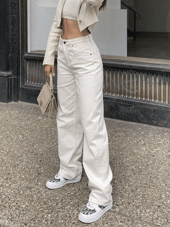 White Washed Boyfriend Jeans - AnotherChill