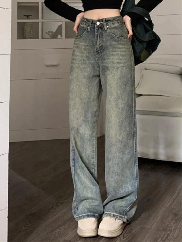 Washed Distressed High Rise Boyfriend Jeans - AnotherChill