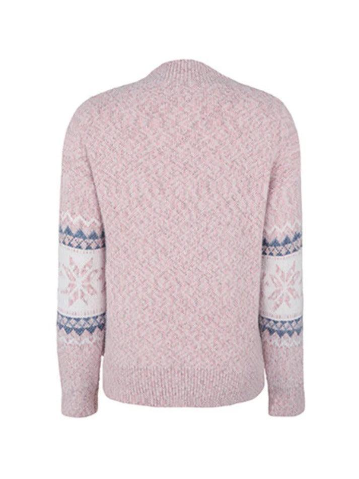 Snowflake Jacquard Mock Neck Sweater - AnotherChill