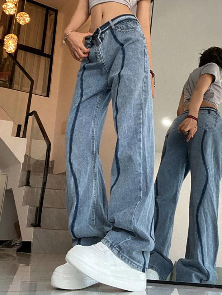 Creative Wash High Rise Boyfriend Jeans - AnotherChill