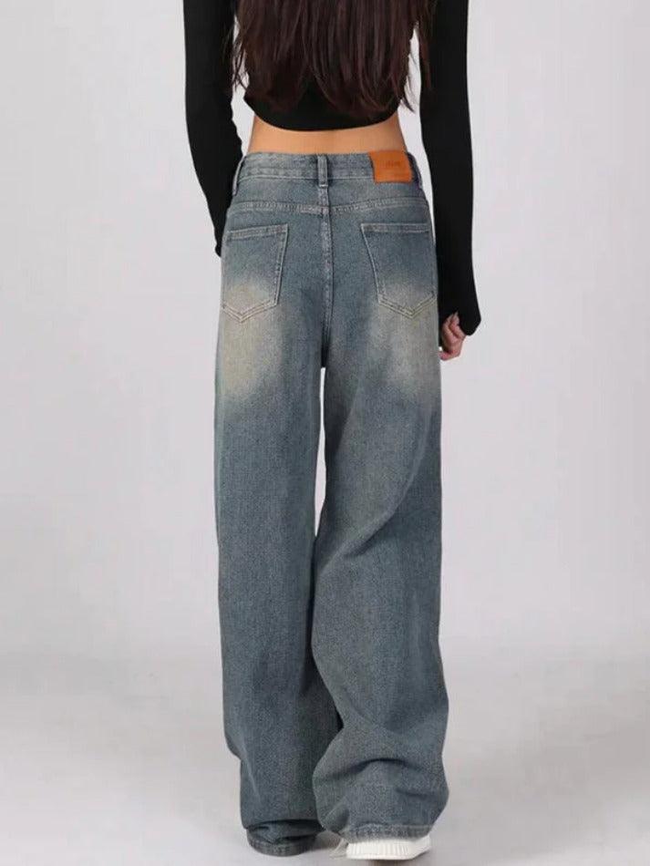 Vintage Washed High Waist Boyfriend Jeans - AnotherChill