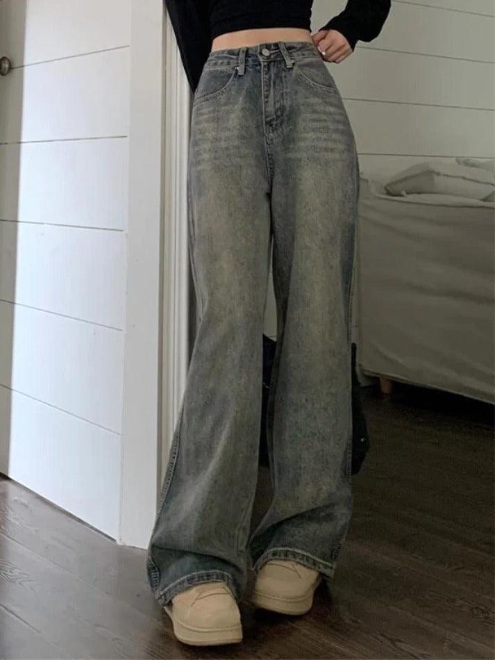 Washed Distressed High Rise Boyfriend Jeans - AnotherChill