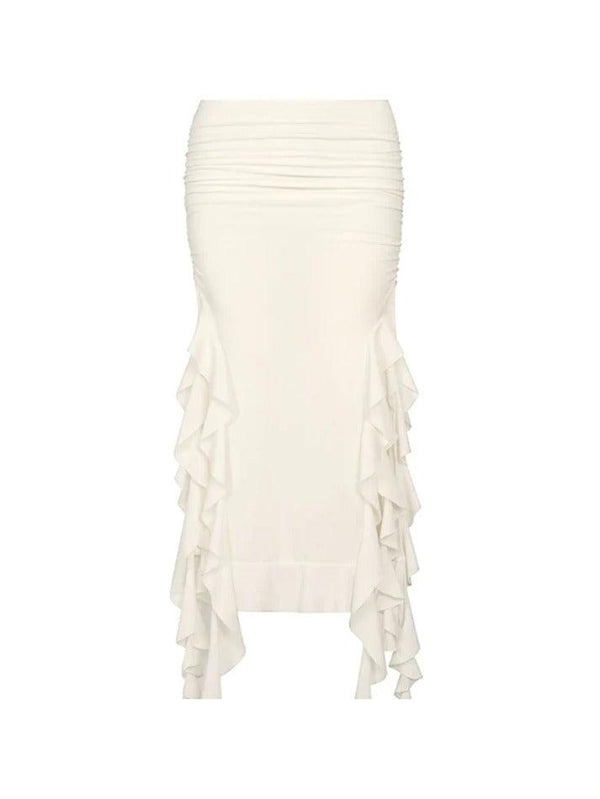Jellyfish Lace Pleated Wrap Hip Maxi Skirt - AnotherChill