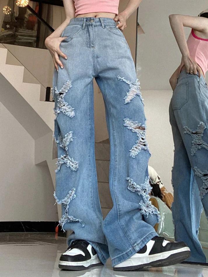 Vintage High Rise Ripped Boyfriend Jeans - AnotherChill