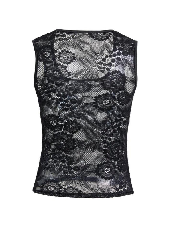 Lace U Neck Tank Top - AnotherChill