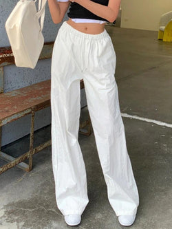 Drawstring Loose Cargo Wide Leg Pants - AnotherChill