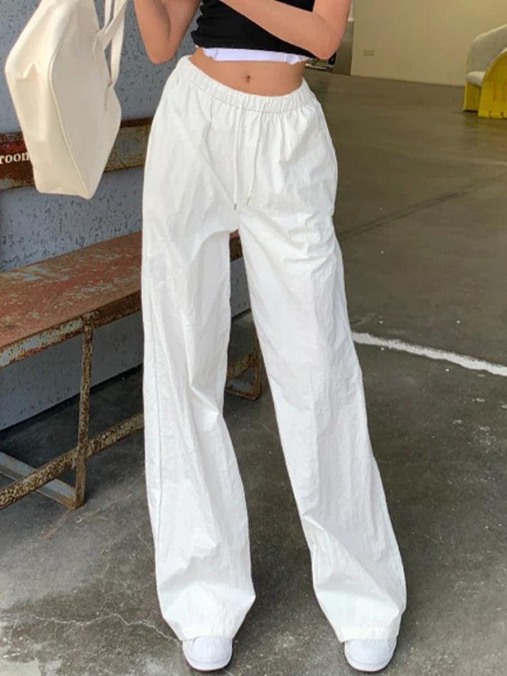 Drawstring Loose Cargo Wide Leg Pants - AnotherChill