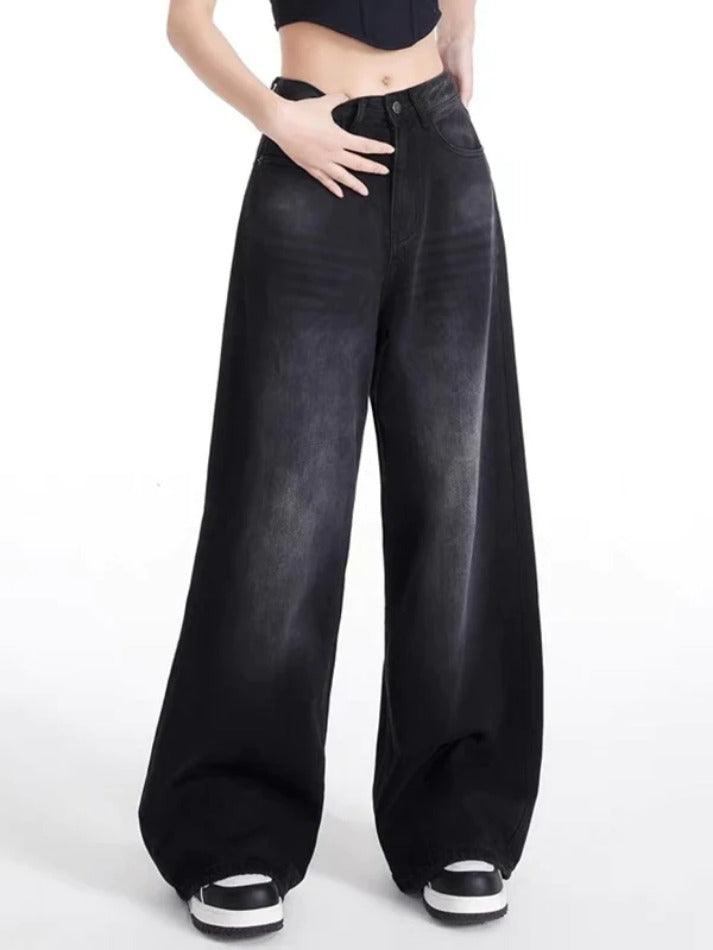 Vintage Black Wash High Rise Boyfriend Jeans - AnotherChill