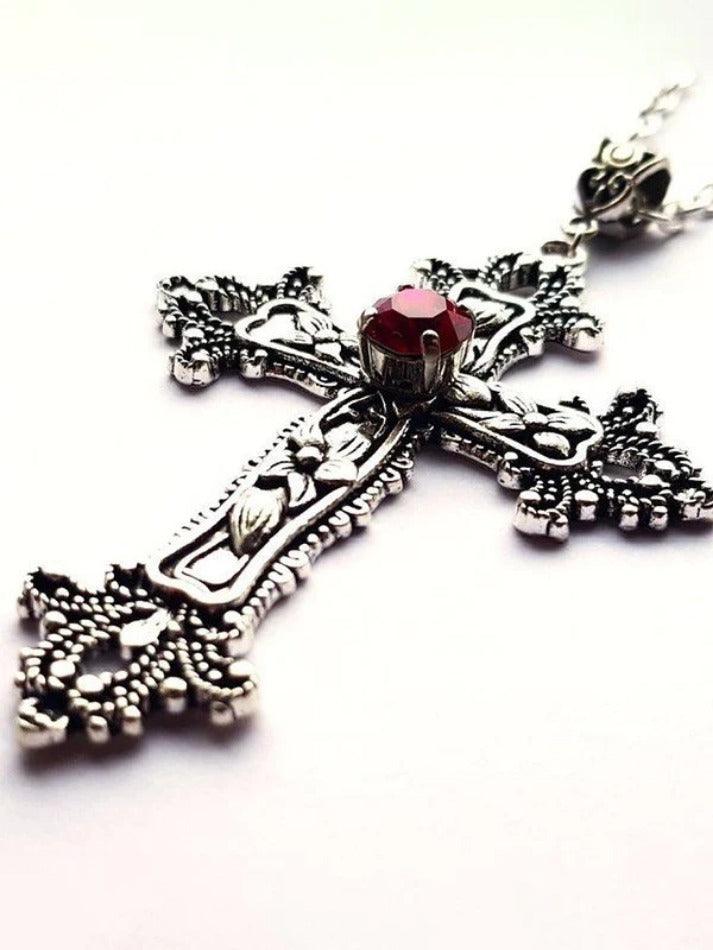 Gothic Punk Cross Charm Necklace - AnotherChill