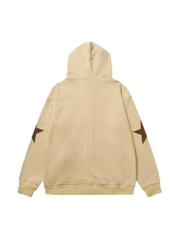 Star Zip Up Oversized Hoodie - AnotherChill