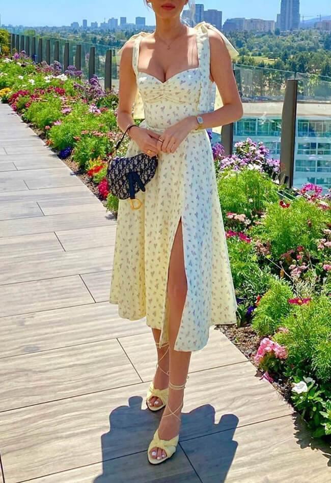 Summer Floral Print Midi Dress - AnotherChill