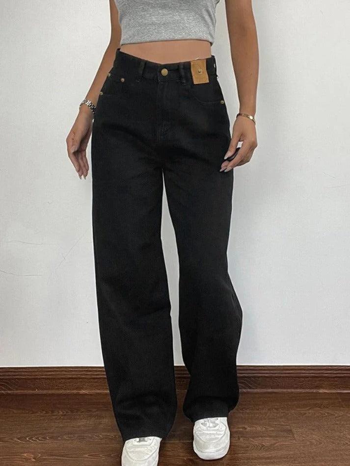 Versatile Black High Rise Boyfriend Jeans - AnotherChill