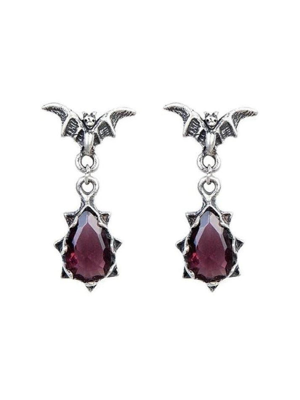 Vintage Bat Pattern Drip Earrings - AnotherChill