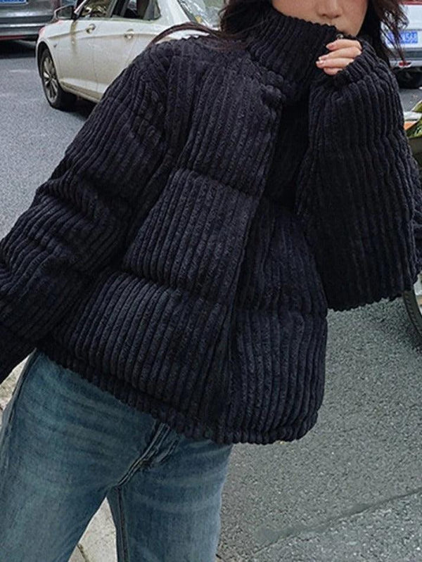 Vintage Zip Up Corduroy Padded Jacket - AnotherChill